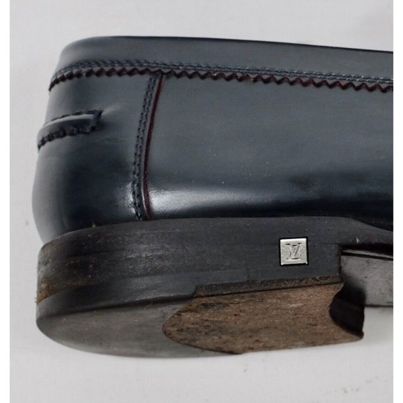 Louis Vuitton 8.5 / US 9.5 navy leather shoes loafers - Picture 3 of 9